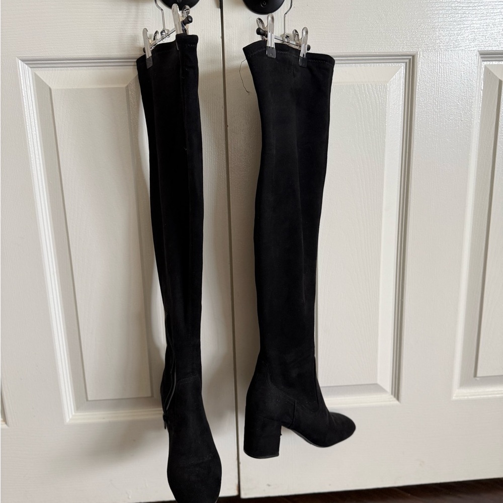 Aldo Black Over-the-Knee Boots 3-inch heel